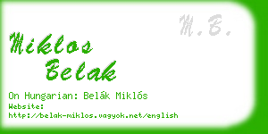miklos belak business card